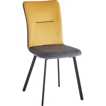 Jídelní židle Čalouněná židle VLADO žlutá/šedá