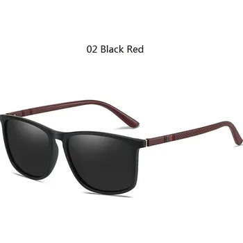 Polarizační sluneční brýle s UV400 ochranou - 02 Černá červená