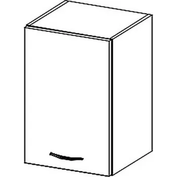 Kuchyňská skříňka Horní kuchyňská skříňka GREY W40 levá, 1-dveřová, šedá lesk
