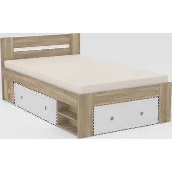 Postel Postel REA LARISA UP 120x200, s úložným prostorem, DUB CANYON