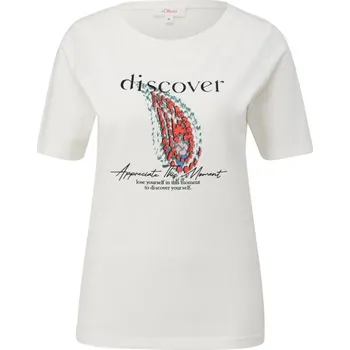 Dámské tričko Dámské tričko s.Oliver RL T-SHIRT 36 Bílá, Mix