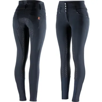 Jezdecké kalhoty Dámské rajtky Horze Tara - se silikonovým sedem, 34 - Černá