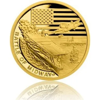 Sběratelství 2017 - Zlatá mince 5 NZD Bitva u Midway