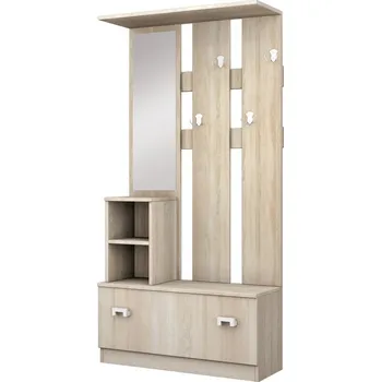 Předsíňová stěna JOLANDA (JOLA) - předsíň - věšák se skříňkou - lamino - dub sonoma (2balíky)(IZ) (K150-S)