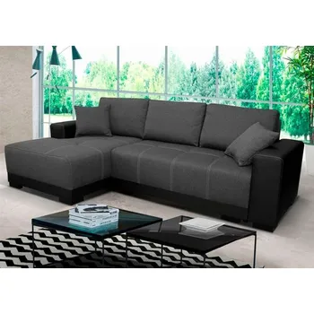 Sedací souprava Falco Rohová sedací souprava Pamela, rozkládací s úložným prostorem, levá, šedá Inari 96/černá Soft 11