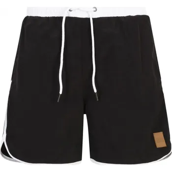 Pánské plavky Dvoubarevné retro šortky na plavání Urban Classics Barva: černá - bílá, Velikost: 5XL