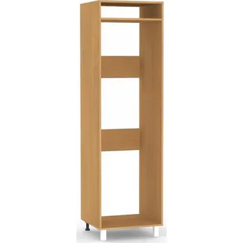 Šatní skříň Vysoká skříň REA ALFA KL-60-200 pro vestavnou lednici, BUK KL-60-200-BK