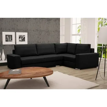 Sedací souprava Falco Rohová sedací souprava Toro, rozkládací s úložným prostorem, pravá, černá/Inari 100