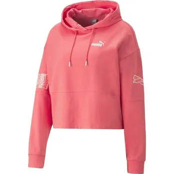 Dámská mikina Dámská mikina Puma POWER COLORBLOCK SUMMER HOODIE L Lososová, Bílá