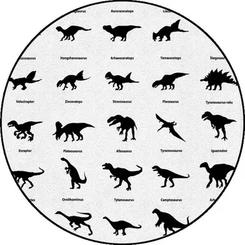 Koberec Kulatý 3D dětský koberec s dinosaury - 7,90 cm x 90 cm