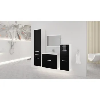 Koupelnový nábytek Falco Koupelnová sestava Lora A bílá/černá lesk