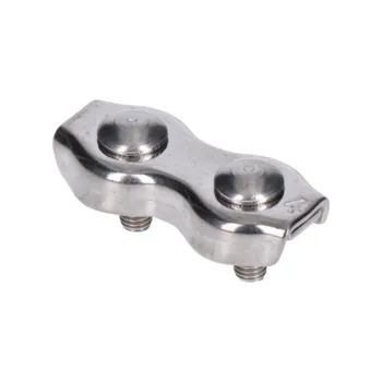 Oblouková svorka pro lano z nerezové oceli ø 4 mm, dvojitá