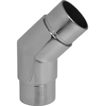 Zábradlí Nerezová 45° rohová spojka pro spojení dvou trubek ⌀42,4x2mm, AISI304, leštěná