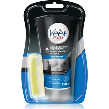 Přípravek na depilaci a epilaci Veet Men Silk & Fresh depilační krém do sprchy pro citlivou pokožku 150 ml