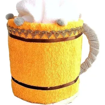 Bytová dekorace Veratex Textilní dort malé Pivo (2ks ručník 30x50cm)