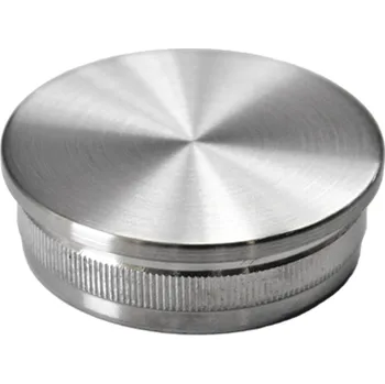 Zábradlí Konec z nerezové oceli pro náraz do trubky ⌀42,4x2 mm, AISI304, abrazivní