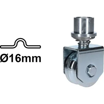 Pojezdové kolečko Vodicí kolečko 58 mm pro U-profil 16, otočné