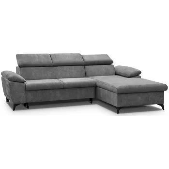 Sedací souprava COLMA - Pravá rohová sedací souprava - látka Tmavě šedá Sally 09 - kolekce "MRS"(Colin=2 balíky)(K250)