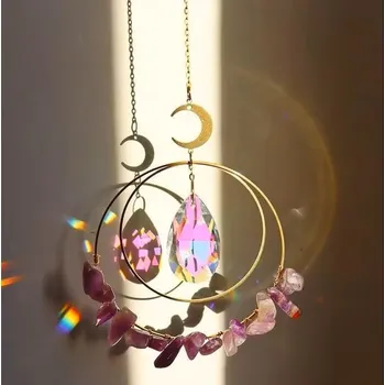 Korálek Stavebnice lapač slunce kruhy s Amethystem č.22