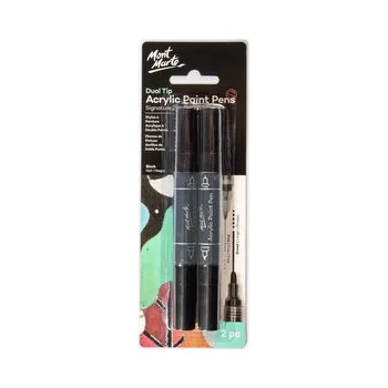 Mont Marte sada akrylových oboustranných popisovačů černých, č.0158, 2ks, blistr