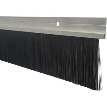 Hliníková těsnicí lišta s nylonovým kartáčem, délka vlasu 60 mm, strana, 1m