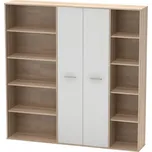 Kancelářská skříň MAURUS NEW MA50, dub sonoma/bílá