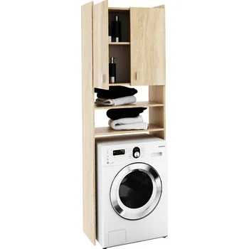 Koupelnový nábytek Koupelnová vysoká skříň NATALI na pračku, dub sonoma