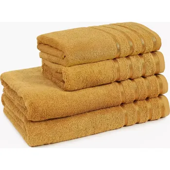 Bambusový ručník / osuška - hořčicová 30x50