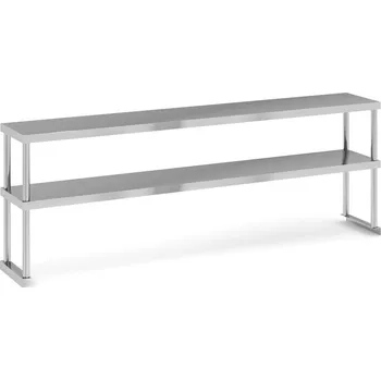 Dílenský regál B2B Partner Stolový nástavec dvoupatrový, 1800 x 300 x 600 mm