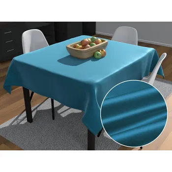 ubrus Saténový čtvercový ubrus polyesterový Satén LUX-050 Petrolejově modrý 50x50 cm