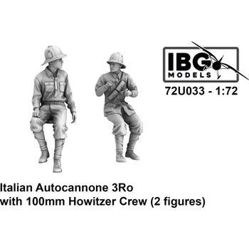 Plastikový model IBG 1/72 Italian Autocann. 3Ro w/ 100mm Howitzer Crew