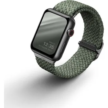 Chytré hodinky UNIQ Aspen Braided řemínek Apple Watch 46/45/44/42mm zelený