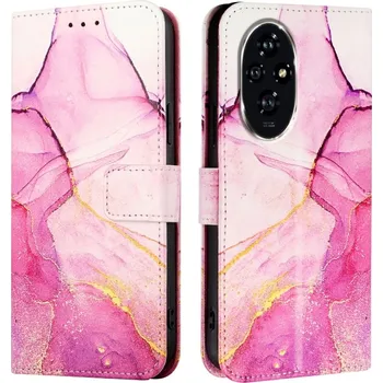 Pouzdro na tablet VSECHNONAMOBIL 79219 ART MARBLE Peněženkový kryt pro Honor 200 Pro PINK
