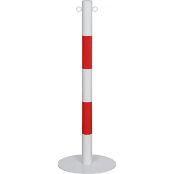 Dopravní značení B2B Partner Kovový zahrazovací sloupek, výška 1000 mm, červená/bílá