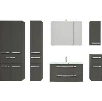 Koupelnový nábytek Koupelnová sestava Pelipal xpressline 4005 212 cm šedá vysoký lesk 4005.0906111122