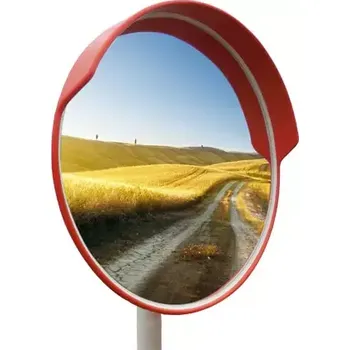 Zrcadlo Víceúčelové zrcadlo se štítkem - univerzální, Ø 60 cm