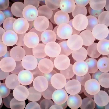 Dětské navlékací korálky Pro Háčkování Korálek skleněný matný AB lesk 8 mm 70110/28701