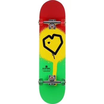 Skateboard blueprint Skateboard spray heart complete rasta