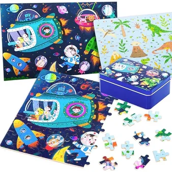 Dřevěná hračka Dřevěné puzzle pro děti - kosmonaut