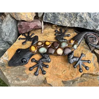 Ještěrka kovová - velká 60cm