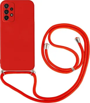 Pouzdro na mobilní telefon TopQ Kryt se šňůrkou Samsung Galaxy A23 5G červené