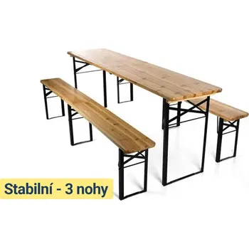 Zahradní sestava Hawaj Skládací pivní set 220 x 50 x 25 cm 3 nohy na lavici