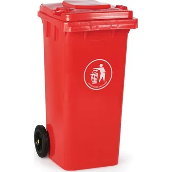 Popelnice B2B Partner Plastová popelnice na tříděný odpad 120 litrů, červená