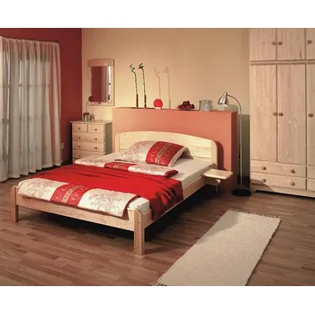 Nábytek Gazel Berghen Nízké čelo přírodní postel 90 x 200 cm, bez laťkového roštu