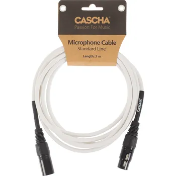 Audio kabel Cascha Standard Line Mic Cable White 3m + prodloužená záruka 3 roky