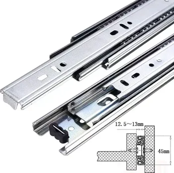 Nábytkové kování Šuplíkový pojezd kuličkový výsuv 45x450mm bez tlumení (S4545)