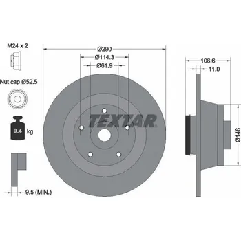 Brzdový kotouč Brzdový kotouč TEXTAR 92269603
