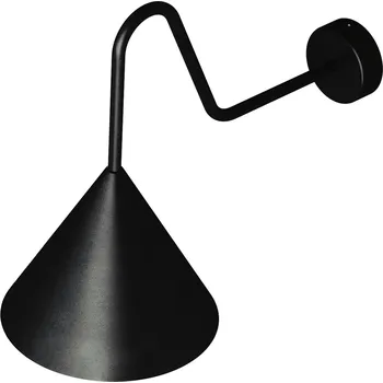 Nástěnné svítidlo Il Fanale 286.07.EE Cone, nástěnné kovové svítidlo v úpravě grafene, 1xE14 max 10W, prům. 21cm, výška 33cm