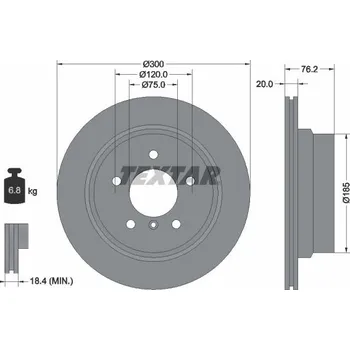 Brzdový kotouč Brzdový kotouč TEXTAR 92227103