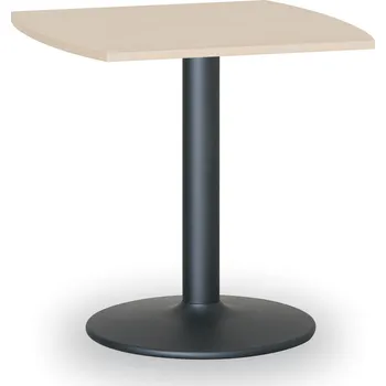 Konferenční stolek B2B Partner Konferenční stolek ZEUS II, 66x66 cm, černá podnož, bříza